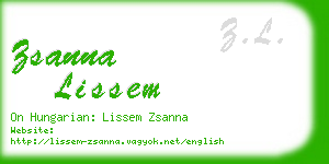 zsanna lissem business card